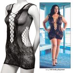 Scandal Plus Size Peek-a-Boo Mini Dress - Plus Size - Black - Image 5