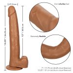Size Queen 12 inch/30.5 Cm - Brown - Image 9