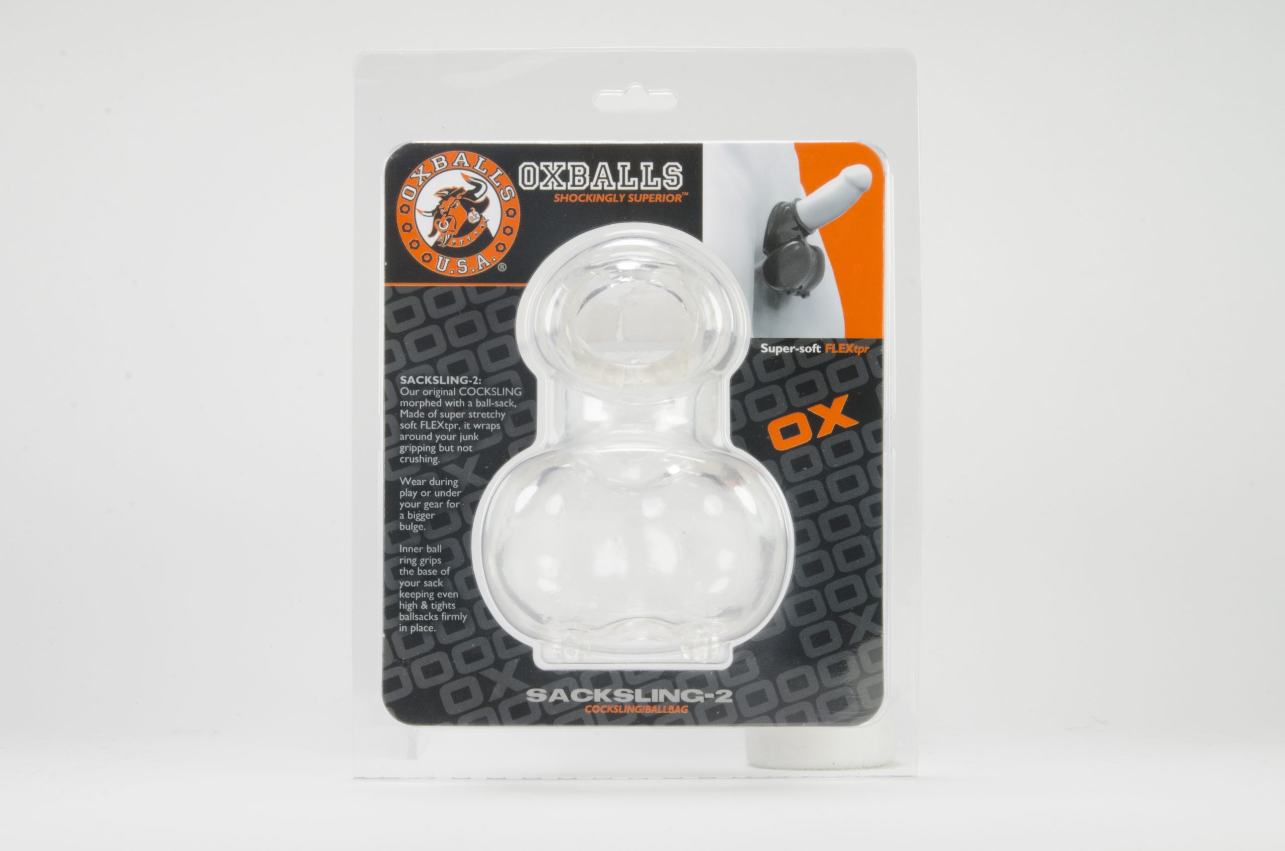 uDgPXymjjsvi2M6bagdxeSJmcIjufStj Sacksling-2, Cocksling Ballbag, Clear - Image 1