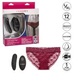Remote Control Lace Panty Set - L/ XL - Burgundy - Image 11