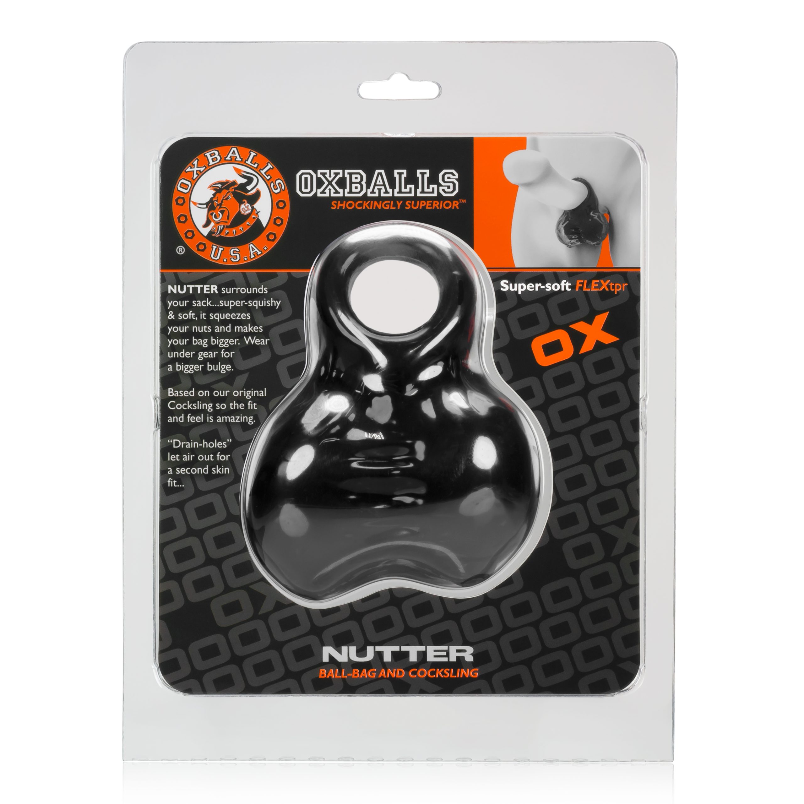 uPcdfYZwdkdRKLsXeDJhINv5jC7QWlZ0 Nutter Sack Ball- Bag and Cocksling - Black - Image 1