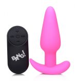 21x Silicone Butt Plug With Remote - Pink - Image 2