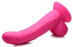 Pop Pecker 7.5 Inch Dildo With Balls - Pink - Image 2