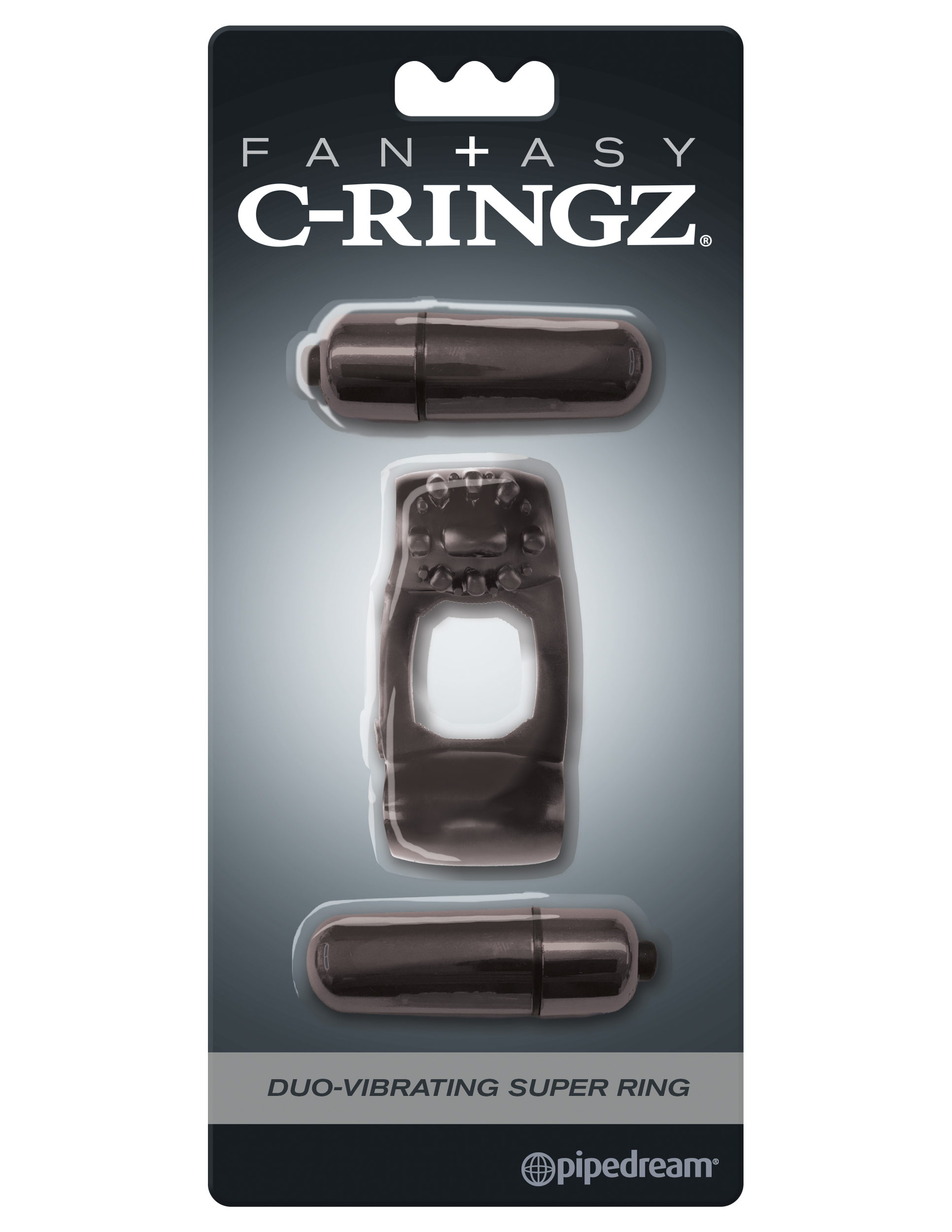 ugTyspWuWtNz6bcJkGelu5jtvu2gKH7I Fantasy C-Ringz Duo-Vibrating Super Ring Black - Image 1