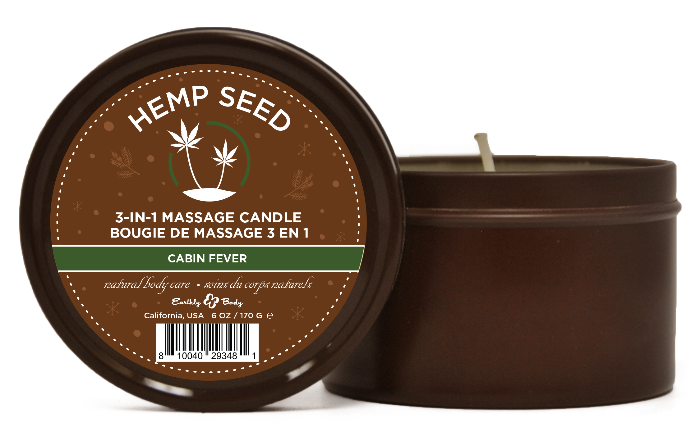 ul8M9zh6qJ5sBIXVZ0IurLLWjAsIFHeV Hemp Seed 3-in-1 Massage Candle Cabin Fever 6oz/ 170 G - Image 1
