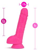 Neo - 9 Inch Dual Density Dildo - Neon Pink - Image 5