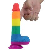 7.5" Pride Dildo - Rainbow - Image 5