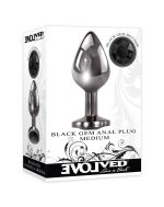 Black Gem Anal Plug - Medium - Image 3