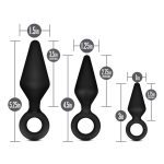 Anal Adventures - Platinum - Silicone Loop Plug Kit - Black - Image 2