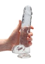 9 Inch Realistic Dildo With Balls - Translucent - Image 6