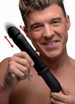 8x Auto Pounder Vibrating and Thrusting Dildo With Handle - Black - Image 4