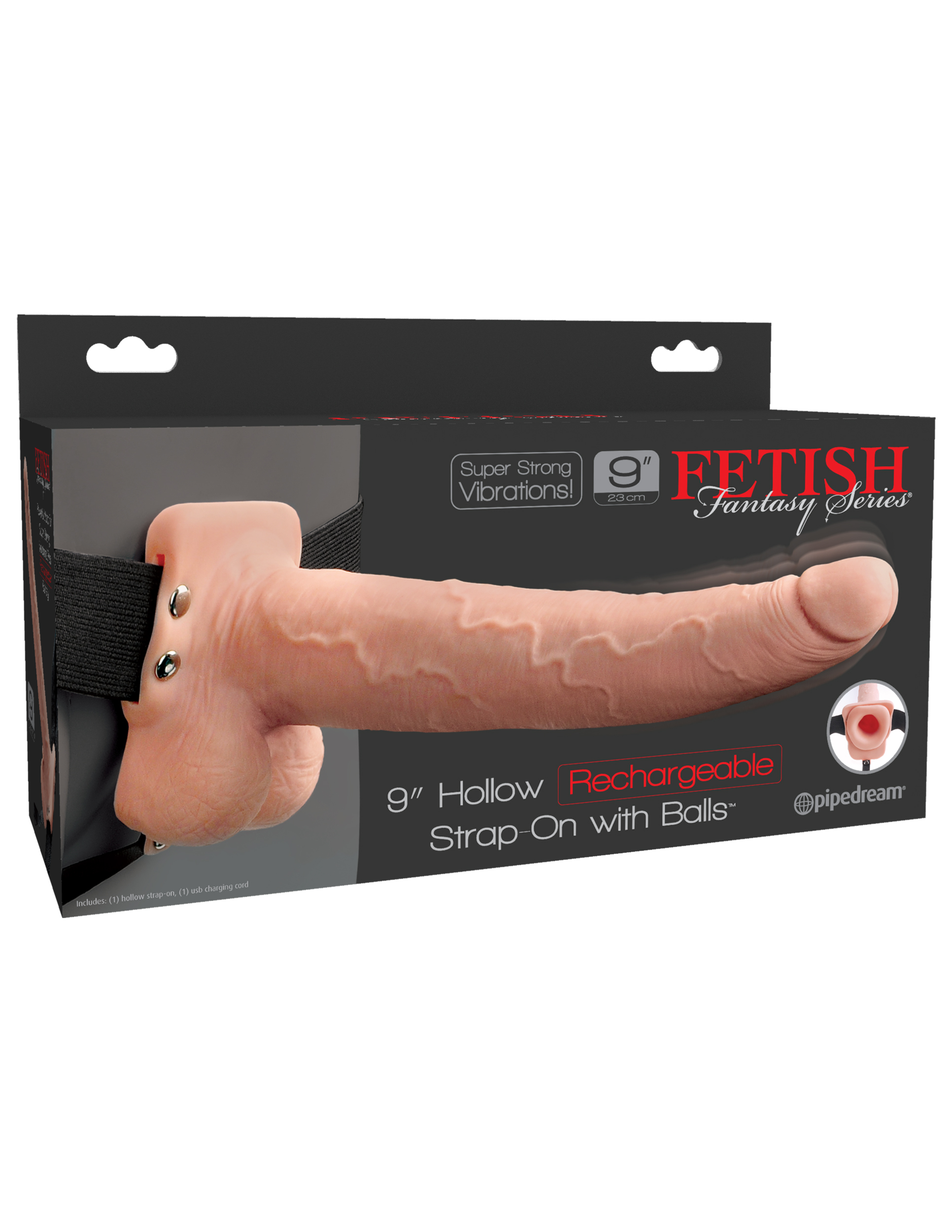 vSpYVps5KwEEn1TE8kZDgf5Rh3nxSZ5s Fetish Fantasy Series 9 Inch Hollow Rechargeable Strap-on With Balls - Flesh - Image 1
