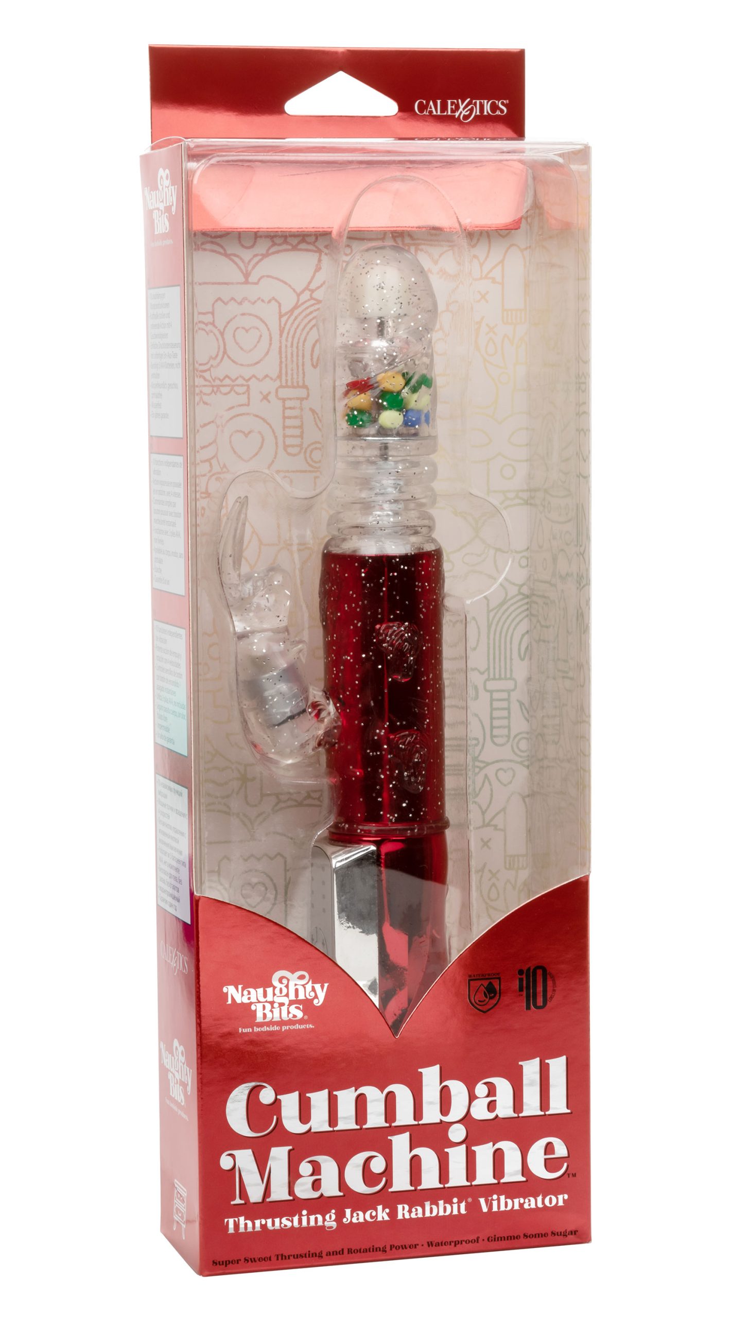 vcIaC8VrgLPTwSpFvcTVQOMFkt4hlVaF Naughty Bits Cumball Machine Thrusting Jack Rabbit Vibrator - Red - Image 1