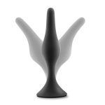Anal Adventures Platinum - Silicone Beginner Plug - Medium - Black - Image 5