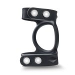 Performance - Vs8 - Silicone Double Cock & Ball Strap - Black - Image 2