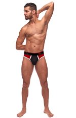 Retro Sport Panel Thong - S/ M - Red/ Black - Image 10