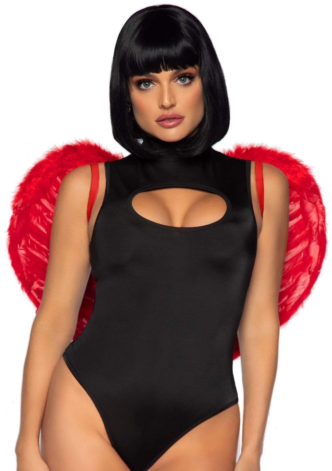 vumYcsjIwwNKWsvWaWzKTO7D2ZhGzOzs Marabou Trimmed Feather Wings - Red - Image 1