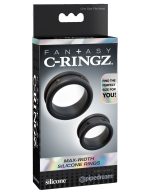 Fantasy C-Ringz Max Width Silicone Rings - Black - Image 4