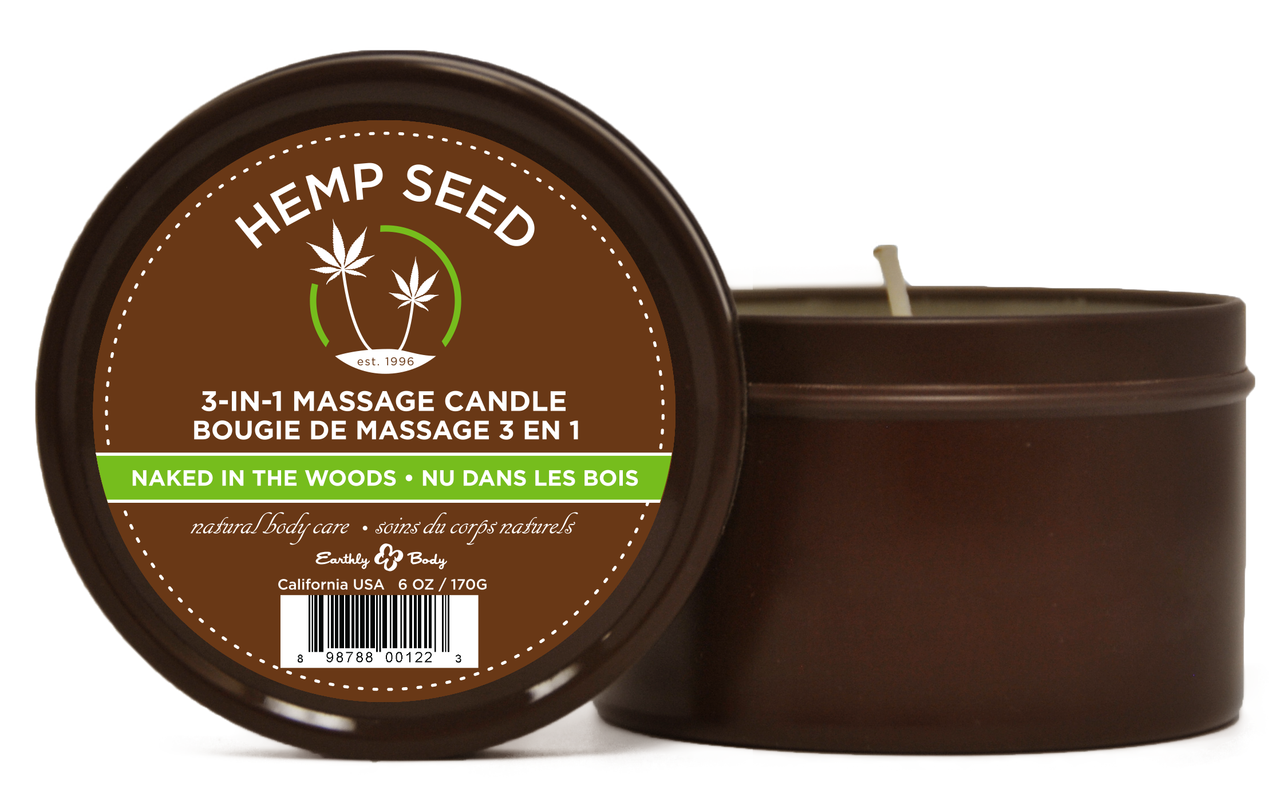 w2V7UE1b5Jrlzky9J0lww8xC1vpxLdYG Hemp Seed 3-in-1 Massage Candle - Naked in the Woods - 6 Oz. - Image 1