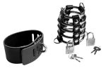 5 Ring Chastity Device With Cock & Ball Strap - Image 3