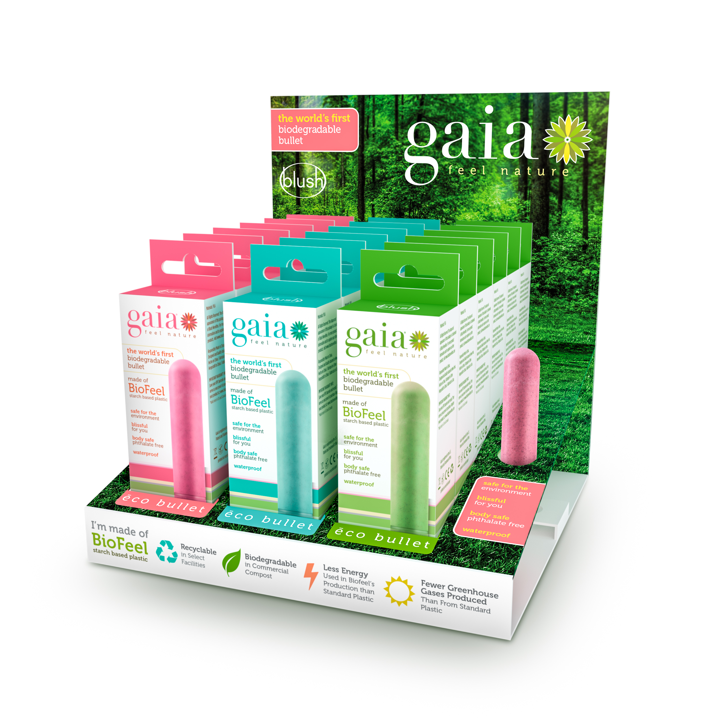 www.blushnovelties.com Gaia - 18 Piece Pdq Display - Image 1