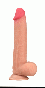 Real Skin 8" Dual Layer Dildo - Beige - Image 4