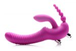 Regal Rider Vibrating Strapless Strap- on Triple G Dildo - Pink - Image 2