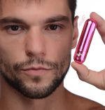 10x Rechargeable Vibrating Metallic Bullet - Pink - Image 6