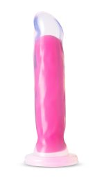 Neo Elite Glow in the Dark - Marquee - 8 Inch Silicone Dual Density Dildo - Neon Pink - Image 2