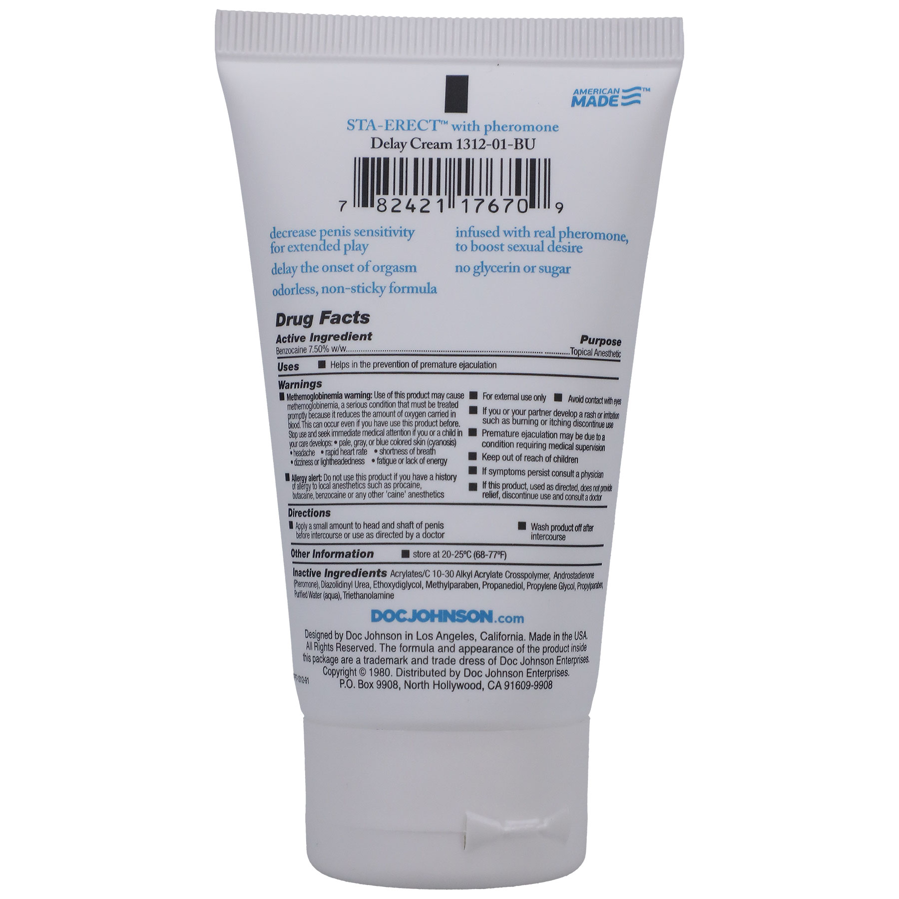 wsUqP4no9x9svhYHqLtIACarZeVn06AC Sta-Erect Delay Cream for Men - 2 Oz. - Bulk - Image 1