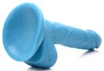 Pop Pecker 6.5 Inch Dildo With Balls - Blue - Image 4