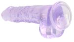 8 Inch Realistic Dildo With Balls - Purple - Image 4