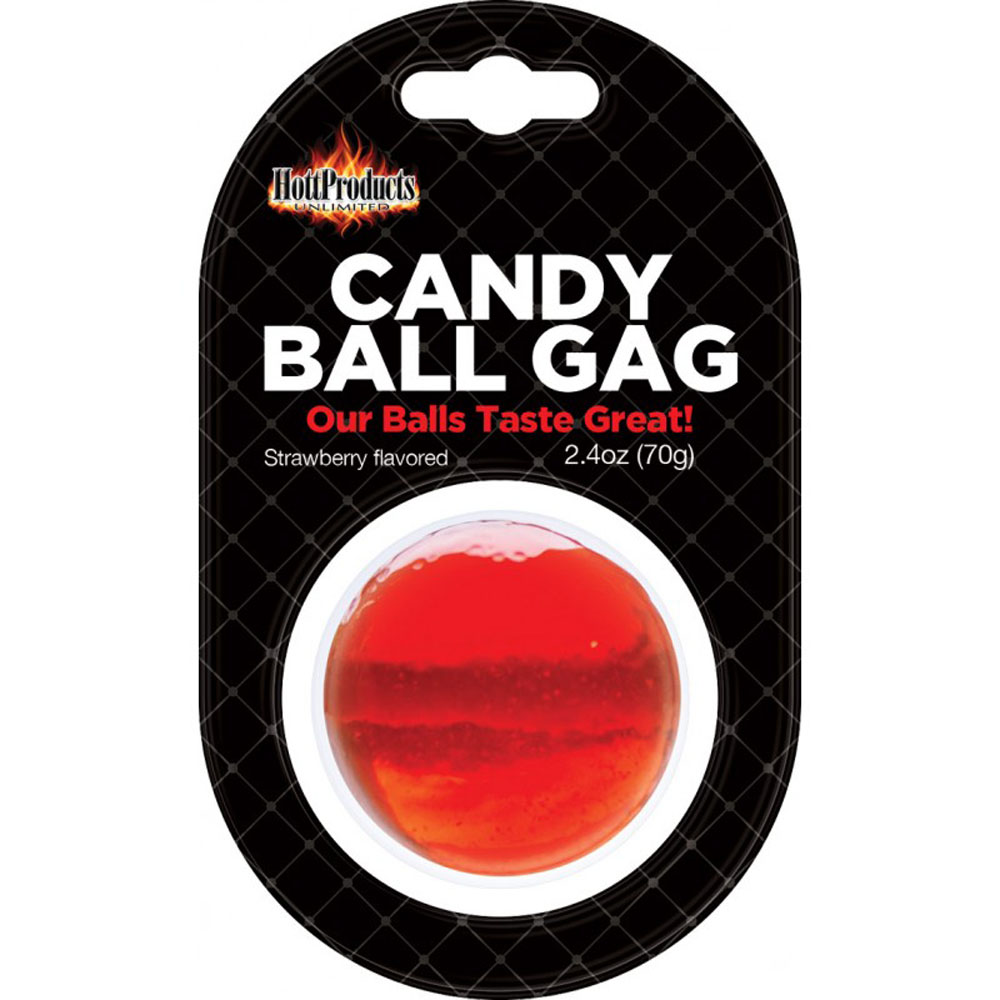 xLq4Ksmyz6nUPni3sWaA2n2NsDrghx06 Candy Ball Gag - Strawberry 2.4 Oz - Image 1