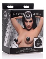 Master Series - Plungers Extreme Suction Nipple Suckers - Black