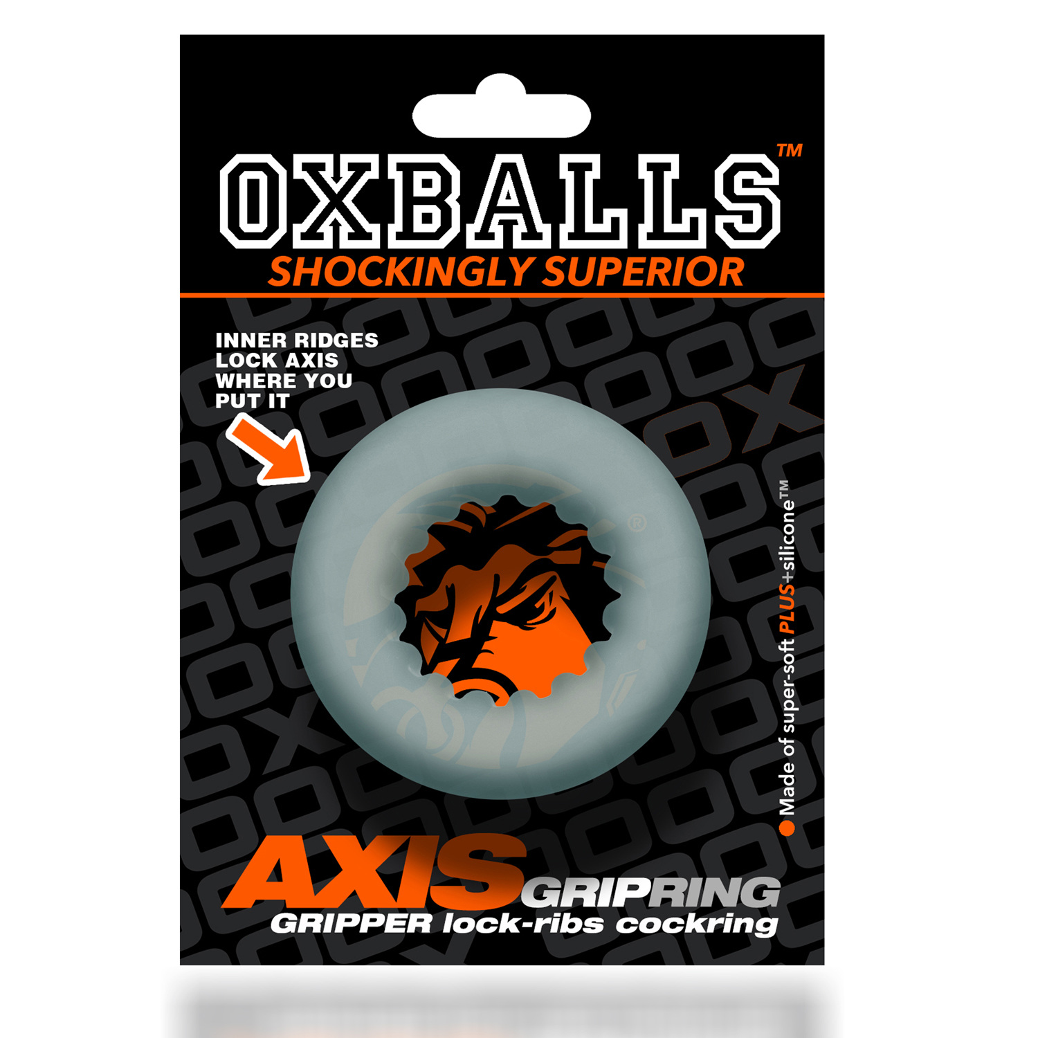 xhZUAvWDrIujY6gdIXjLoAsLSQQ0iuax Axis - Rib Griphold Cockring - Clear Ice - Image 1