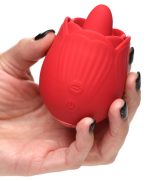 Bloomgasm - French Rose Licking and Vibrating Stimulator - Red - Image 7