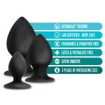 Anal Adventures - Platinum - Silicone Anal Stout Plug Kit - Black - Image 4