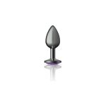 Purple Round Gem Gunmetal Metal Plug - Sm - Image 6