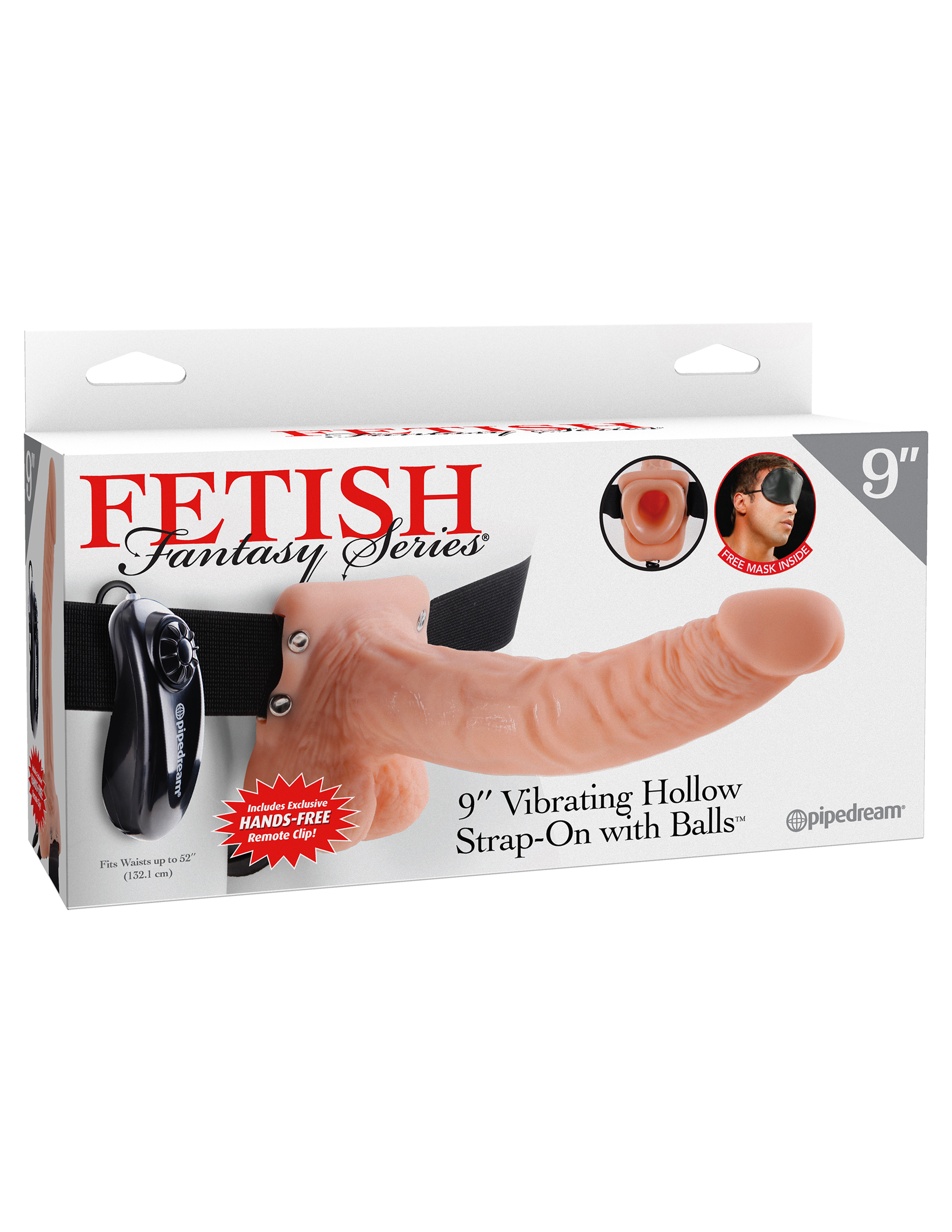 y2Ssot7fzq4umw0Znp1NQhAavcEDY46N Fetish Fantasy Series 9 Inch Vibrating Hollow Strap-on With Balls - Flesh - Image 1