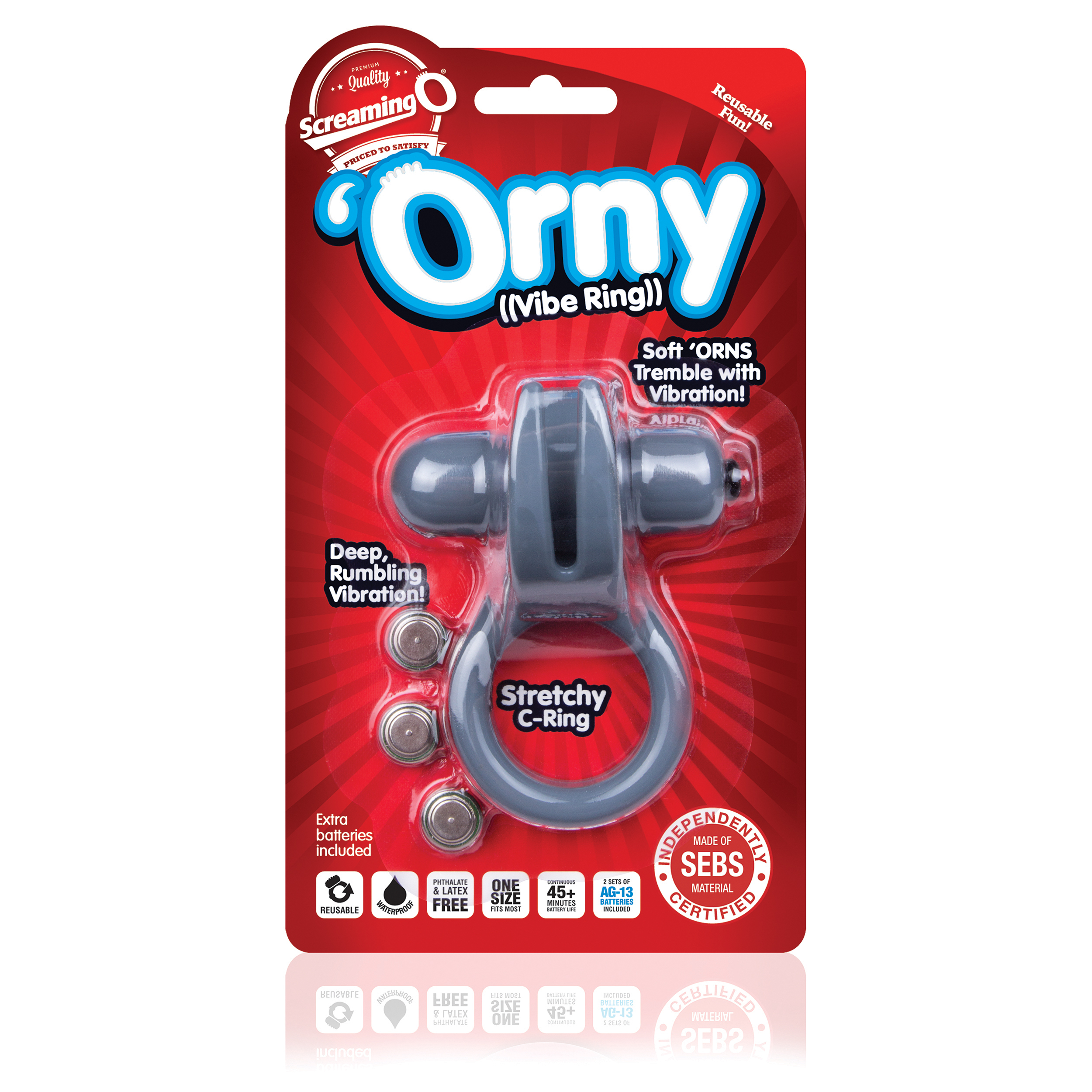 y8t2lgwOrGVEjzqcWpYUydYGUDhJ4bCB Orny Vibe Ring - Grey - 6 Count - Image 1