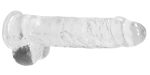 9 Inch Realistic Dildo With Balls - Translucent - Image 5