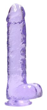 9 Inch Realistic Dildo With Balls - Purple - Image 3