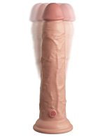 King Cock Elite 9 Inch Vibrating Silicone Dual Density Cock With Remote - Light - Image 7