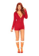 Brushed Rib Romper - Medium/ Large - Red - Image 3