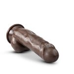Dr. Skin Plus - 7 Inch Girthy Posable Dildo With Balls - Chocolate - Image 2
