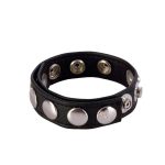 Colt 8 Snap Fastener Leather Strap - Black - Image 2