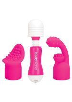 Bodywand Rechargeable Mini Massager With Attachments - Pink - Image 2