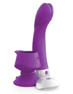 Threesome Wall Banger G Silicone Vibrator - Purple - Image 2