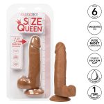 Size Queen 6 inch/15.25 Cm - Brown - Image 11