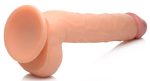 Long Logan 10 Inch Dildo With Balls - Light - Image 2